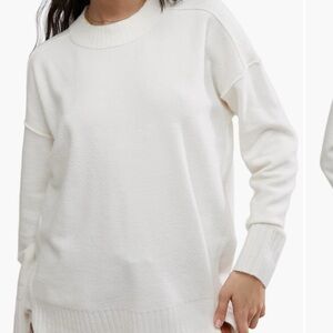 NWT Free People Cream Crew Neck Sweater